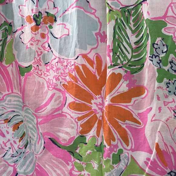 Lilly Pulitzer Women S Floral Bright Color Button Long Sleeve Resort Beach *READ - Picture 4 of 7